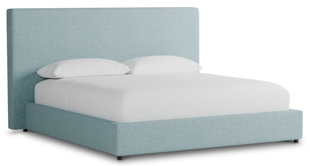 Grayton Elite Light Blue 54" Upholstered Platform Bed
