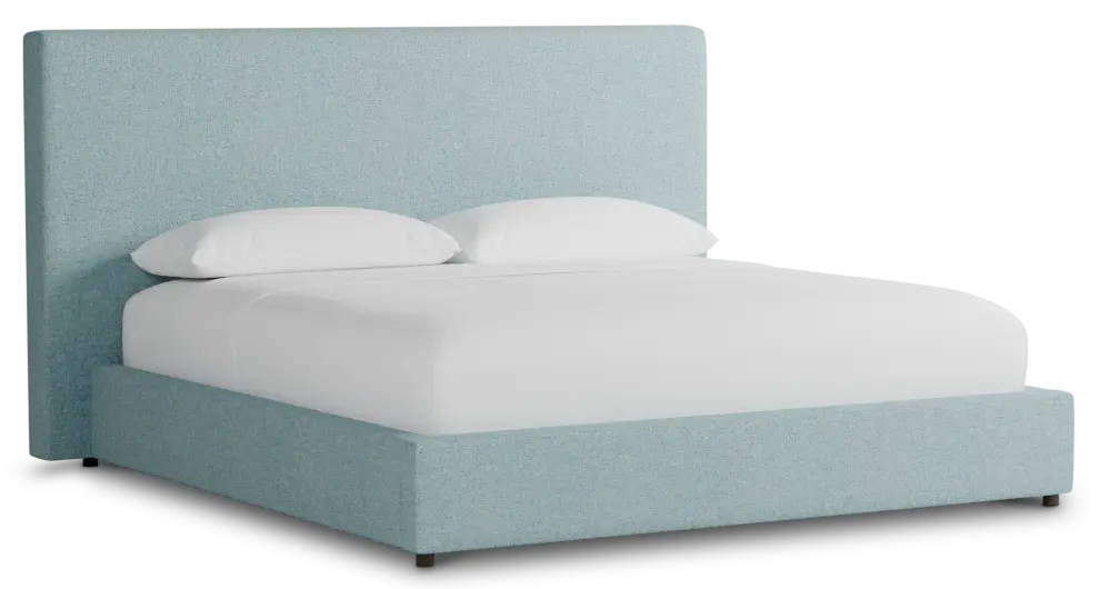 Grayton Elite Light Blue 54" Upholstered Platform Bed Grayton Elite Light Blue 54" Upholstered Platform Bed