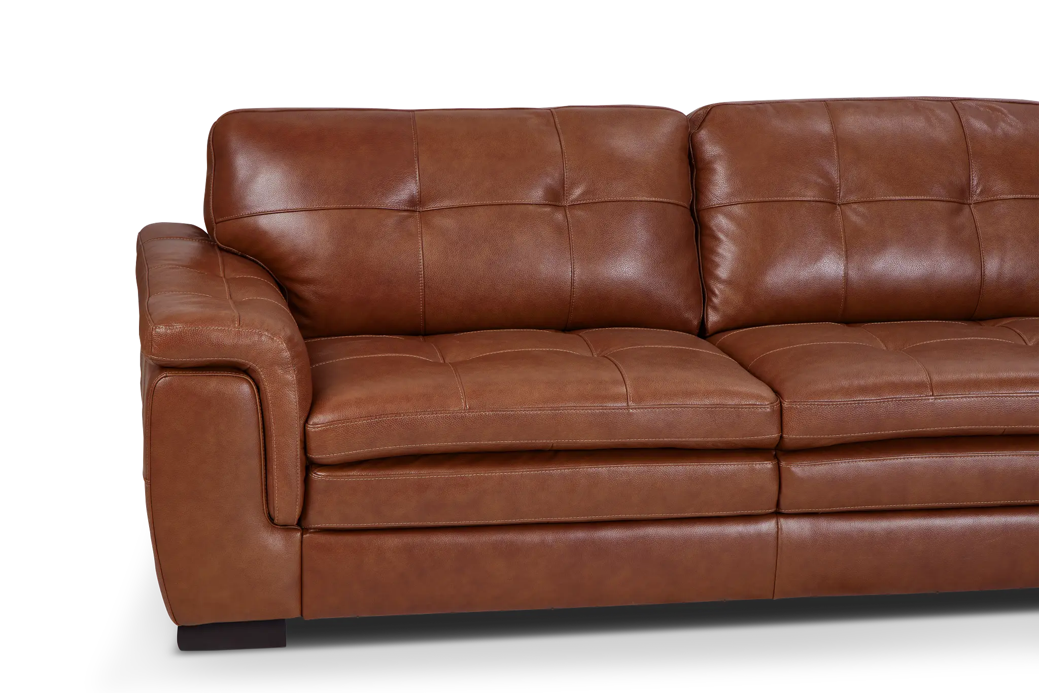 Braden Medium Brown Leather Medium Right Bumper Sectional Braden Medium Brown Leather Medium Right Bumper Sectional