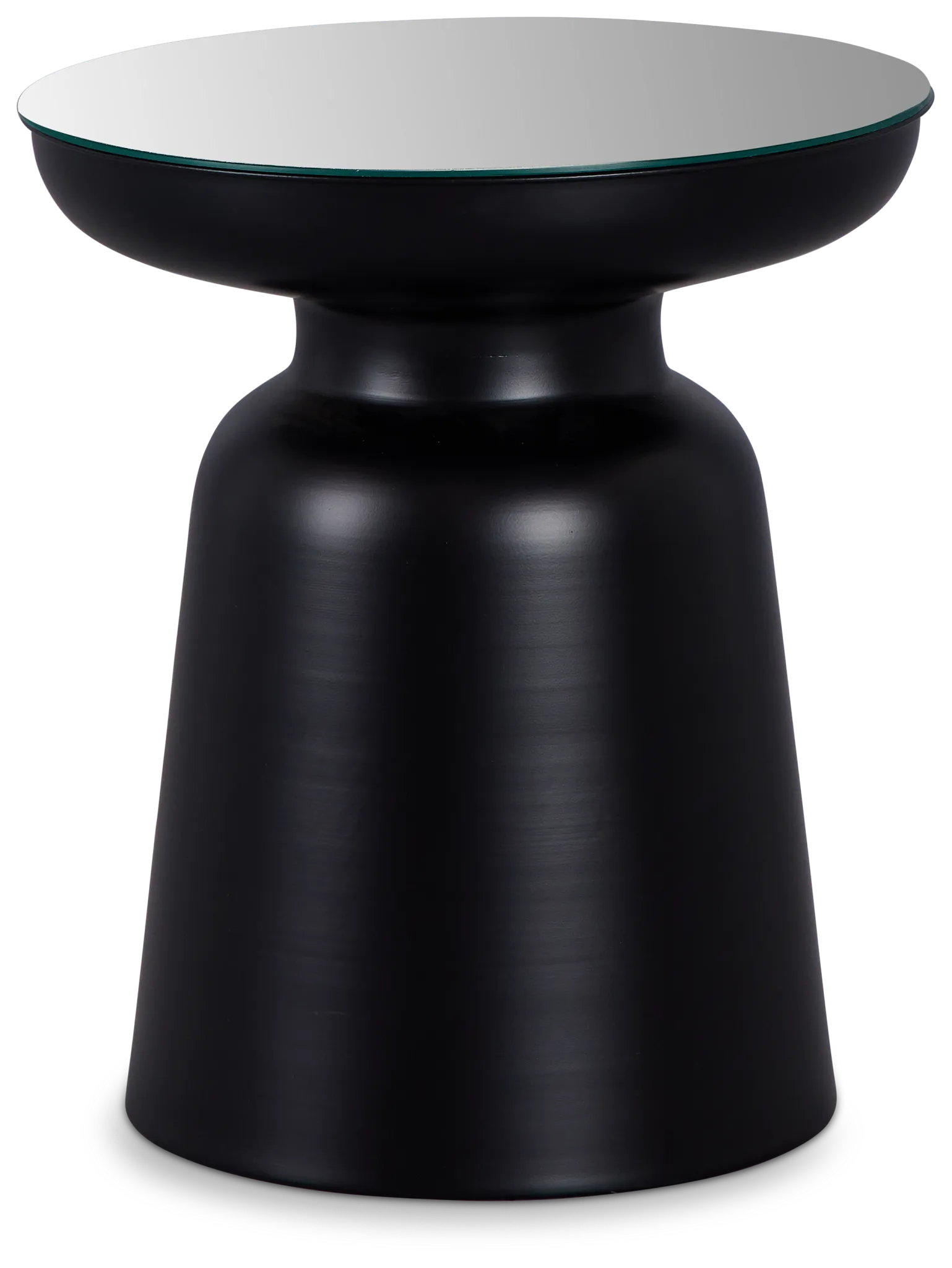 Justice Black Mirrored Accent Table