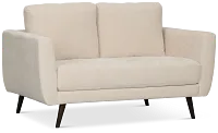 Indie Beige Fabric Loveseat