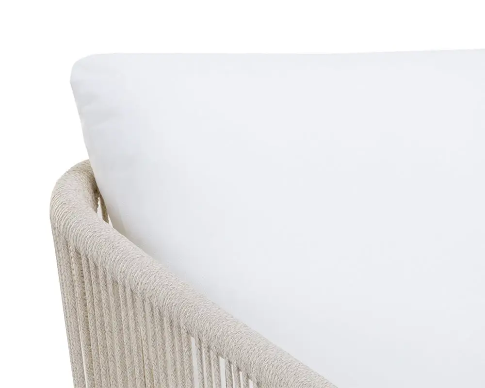 Ashe Light Beige White Cushioned Arm Chair Ashe Light Beige White Cushioned Arm Chair