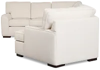 Sinclair Light Beige Fabric Right Cuddler Cooling Memory Foam Sectional