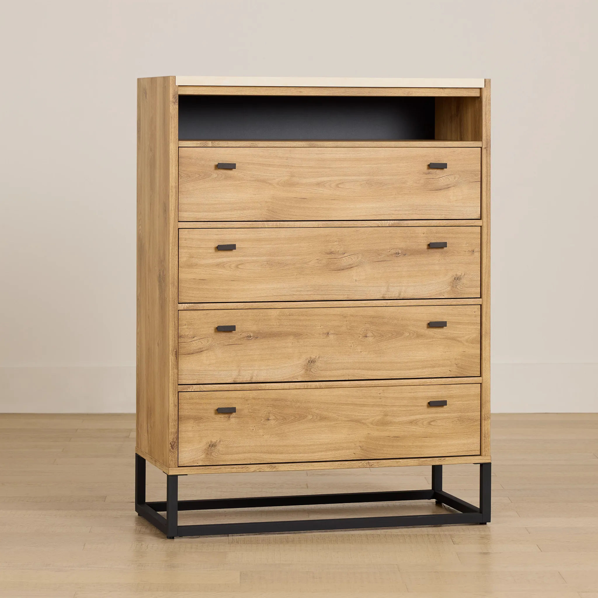 Perry Light Tone Stone Media Chest