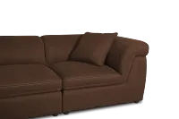 Aria Dark Brown Micro 3-piece Modular Sofa