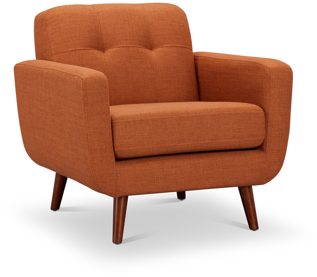 Raya Orange Fabric Chair
