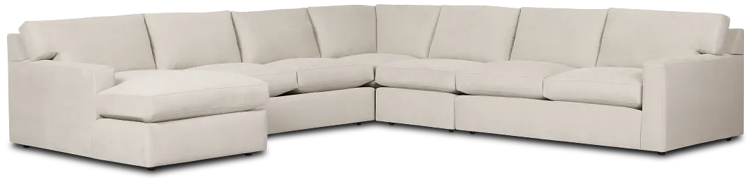 Hudson Gray Fabric Large Left Chaise Sectional