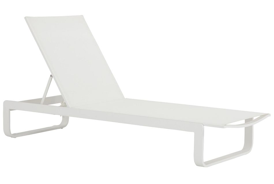 Ibiza White Sling Chaise