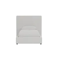 Grayton Delray Pewter 54" Upholstered Platform Bed