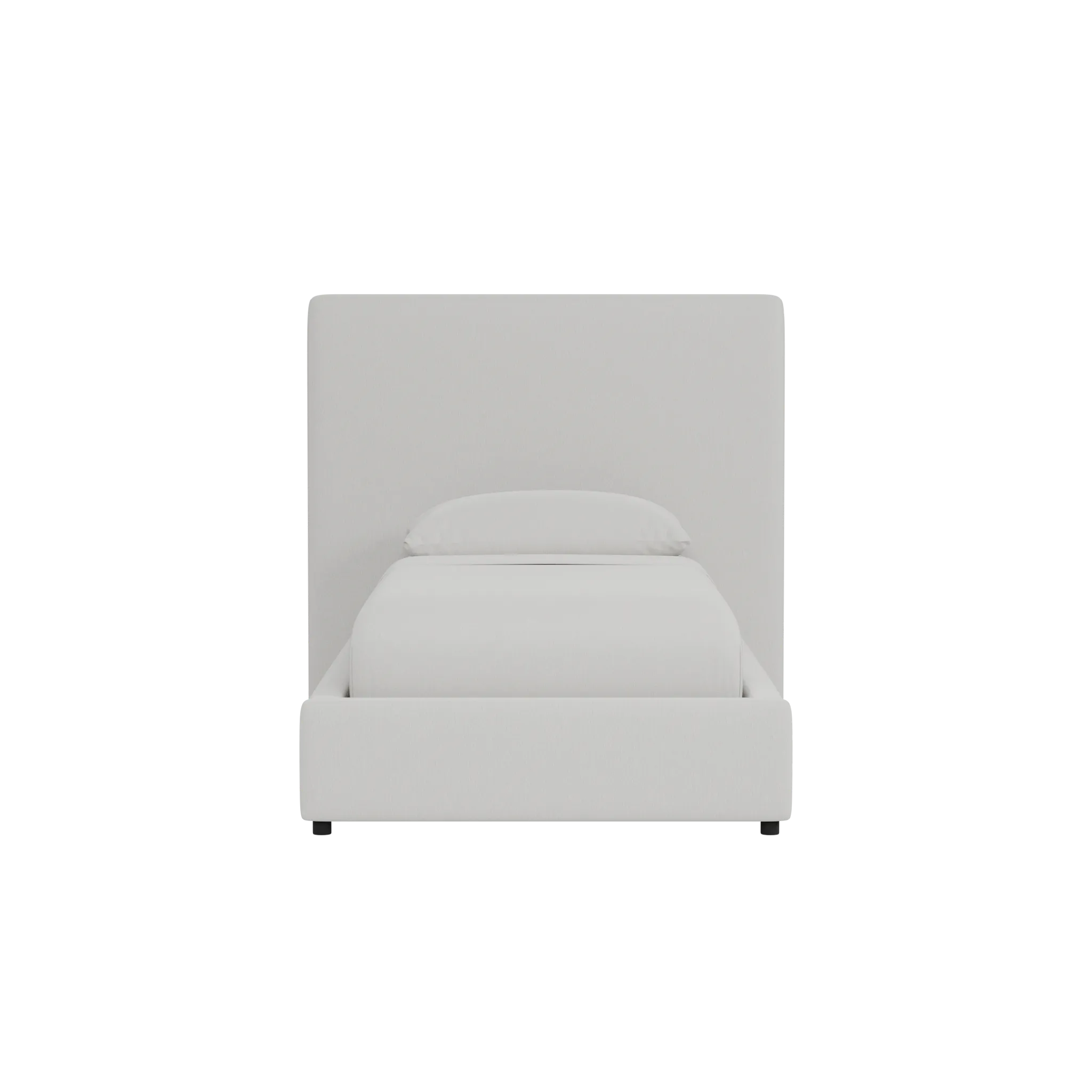 Grayton Delray Pewter 54" Upholstered Platform Bed
