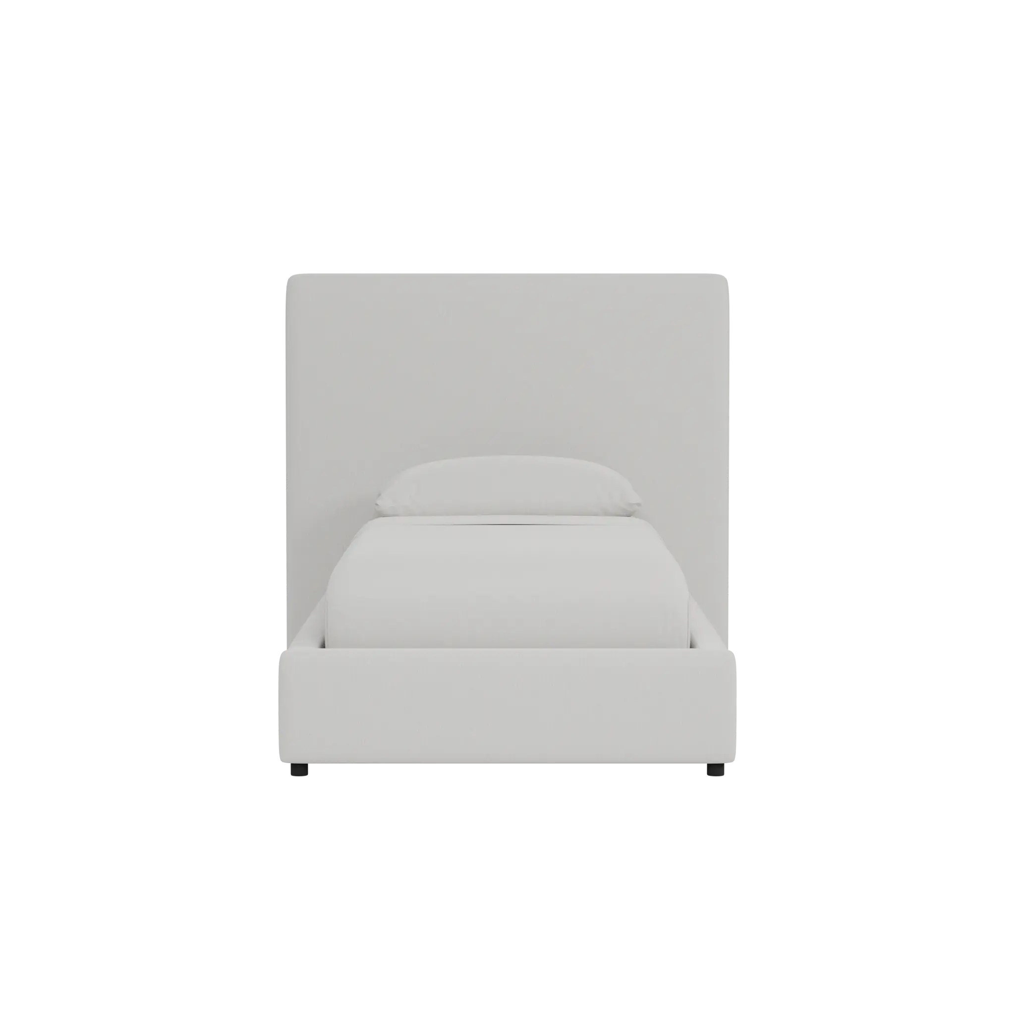 Grayton Delray Pewter 54" Upholstered Platform Bed Grayton Delray Pewter 54" Upholstered Platform Bed