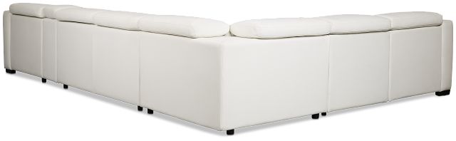 Melody White Storage Medium Right Dual Power Chaise Sleeper Sectional