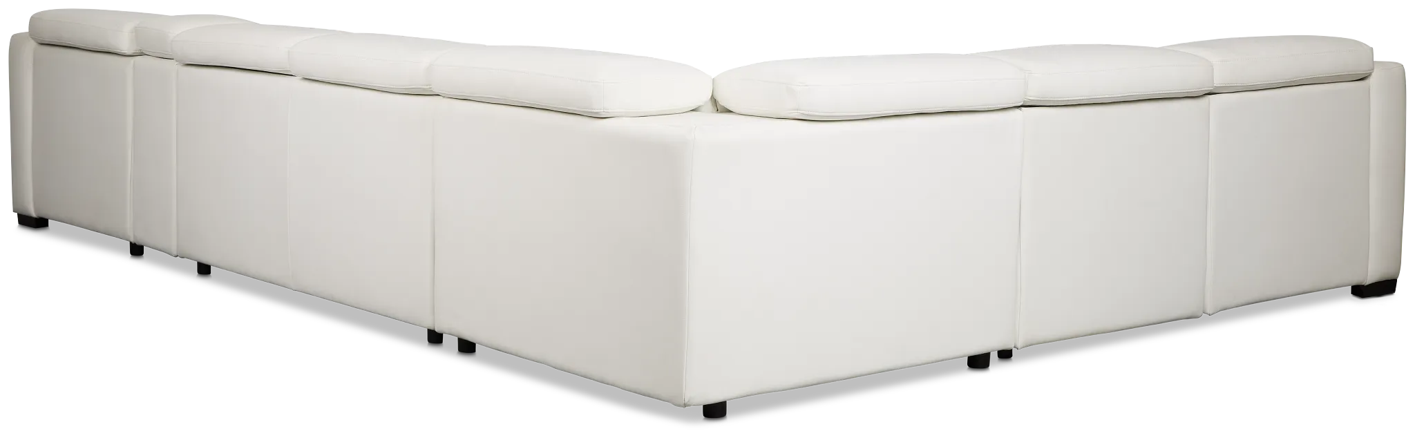 Melody White Storage Medium Right Dual Power Chaise Sleeper Sectional