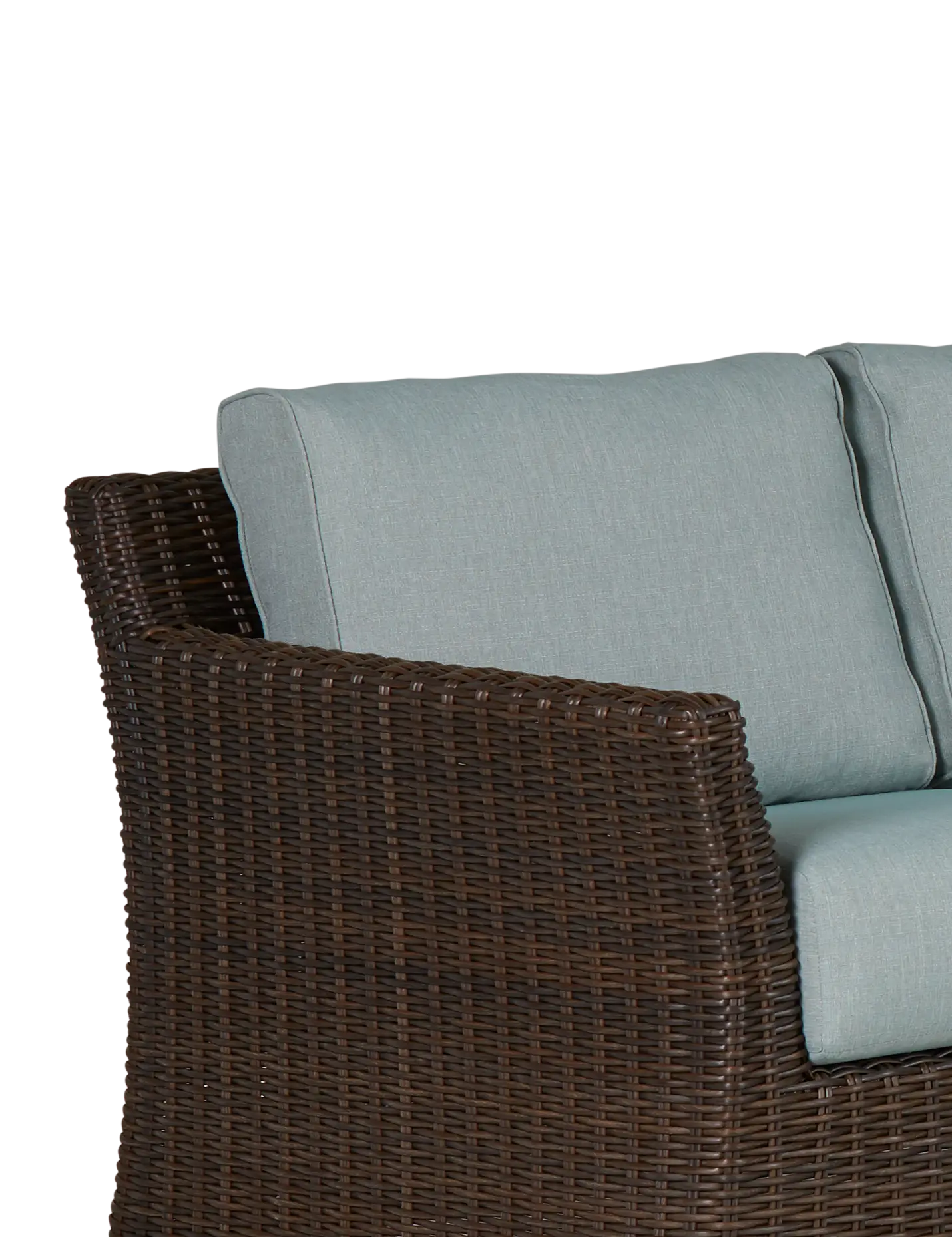 Southport Teal Woven Small Two-arm Sectional Southport Teal Woven Small Two-arm Sectional