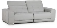 Reva Gray Leather Power Reclining Sofa