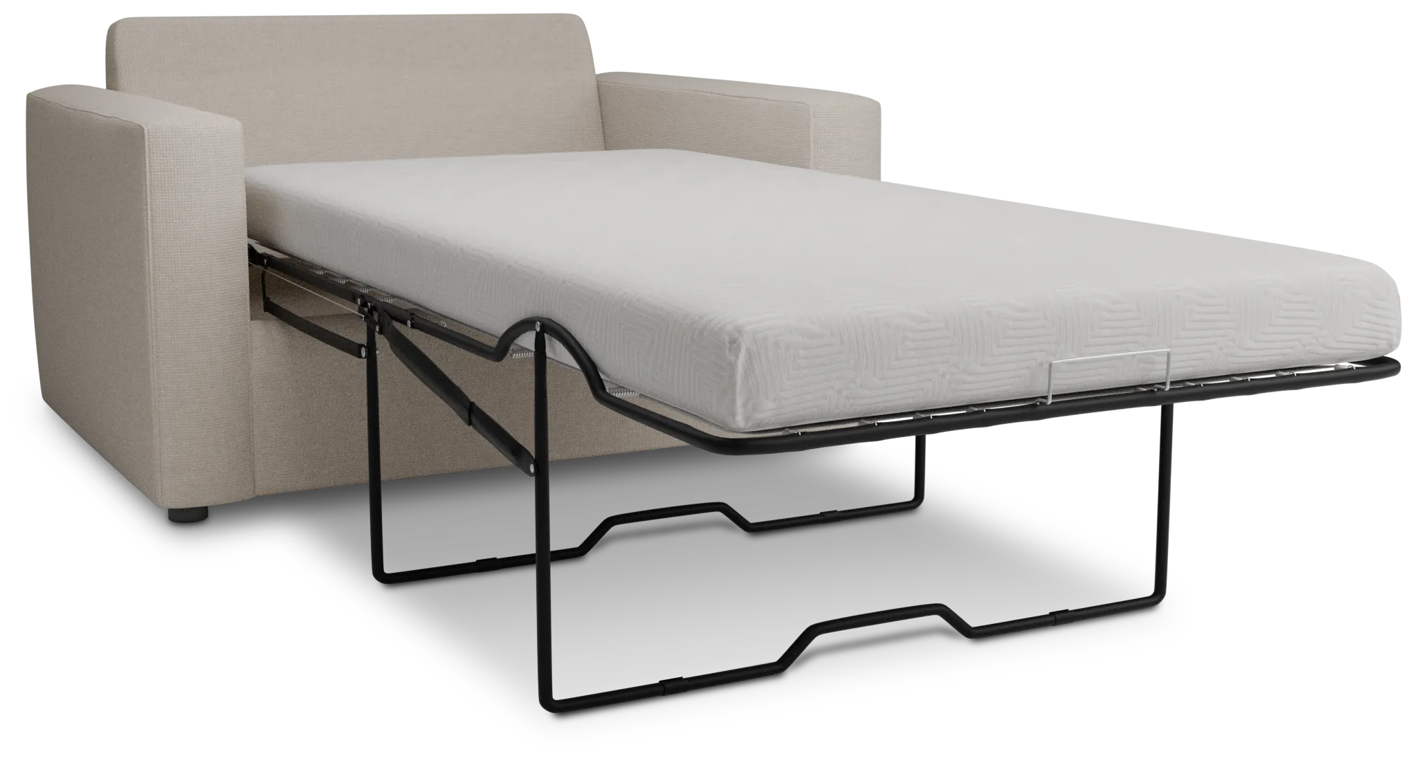 Siesta Suave Beige Fabric Cooling Memory Foam Sleeper