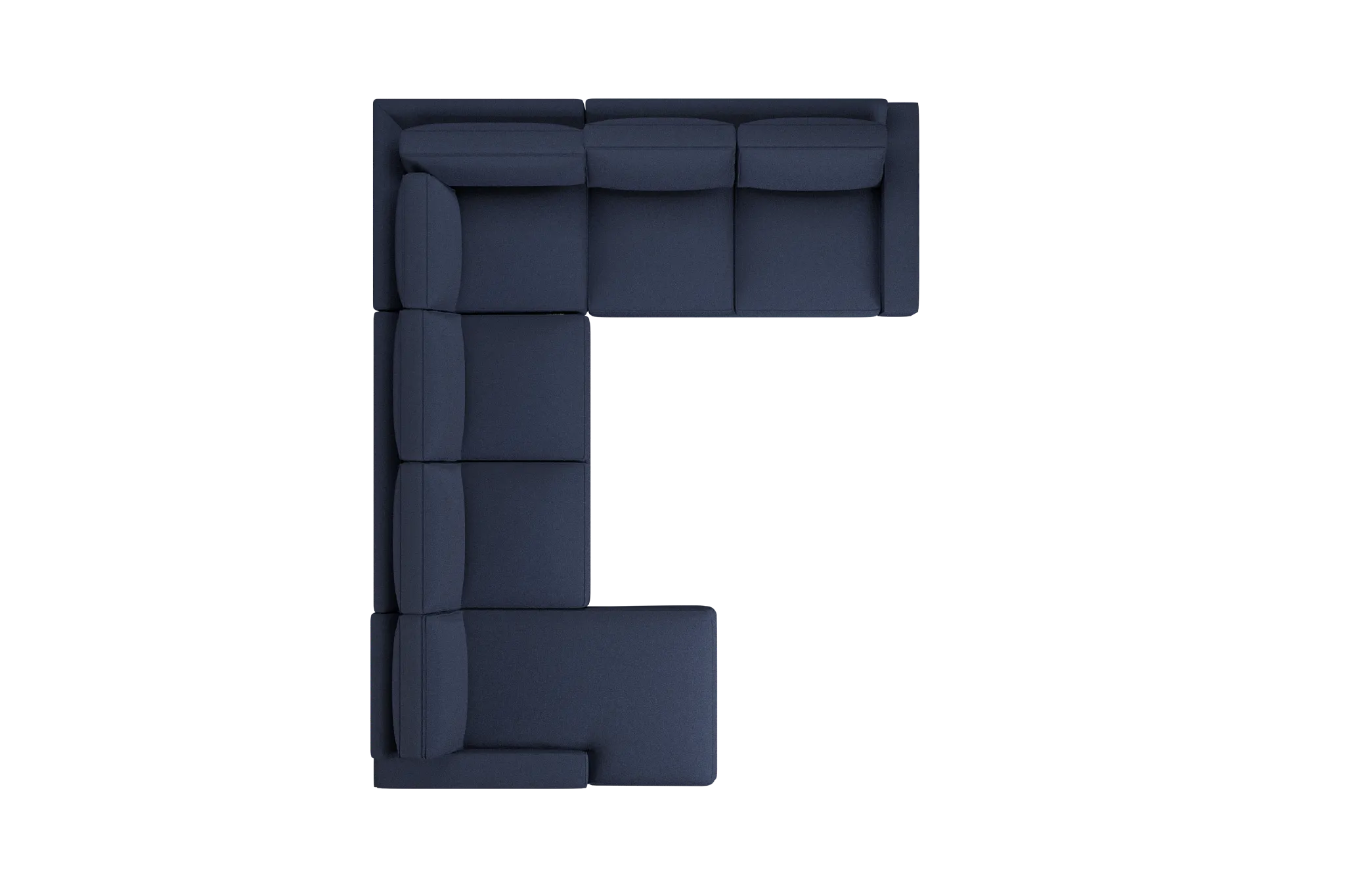 Edgewater Peyton Dark Blue Medium Left Chaise Sectional