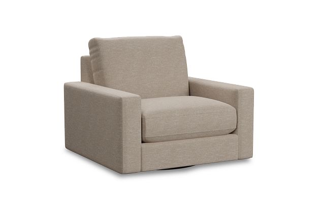 Edgewater Victory Taupe Swivel Chair