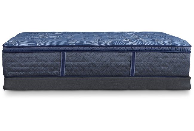 Serta Perfect Sleeper Cobalt Calm Plush Low-profile Mattress Set