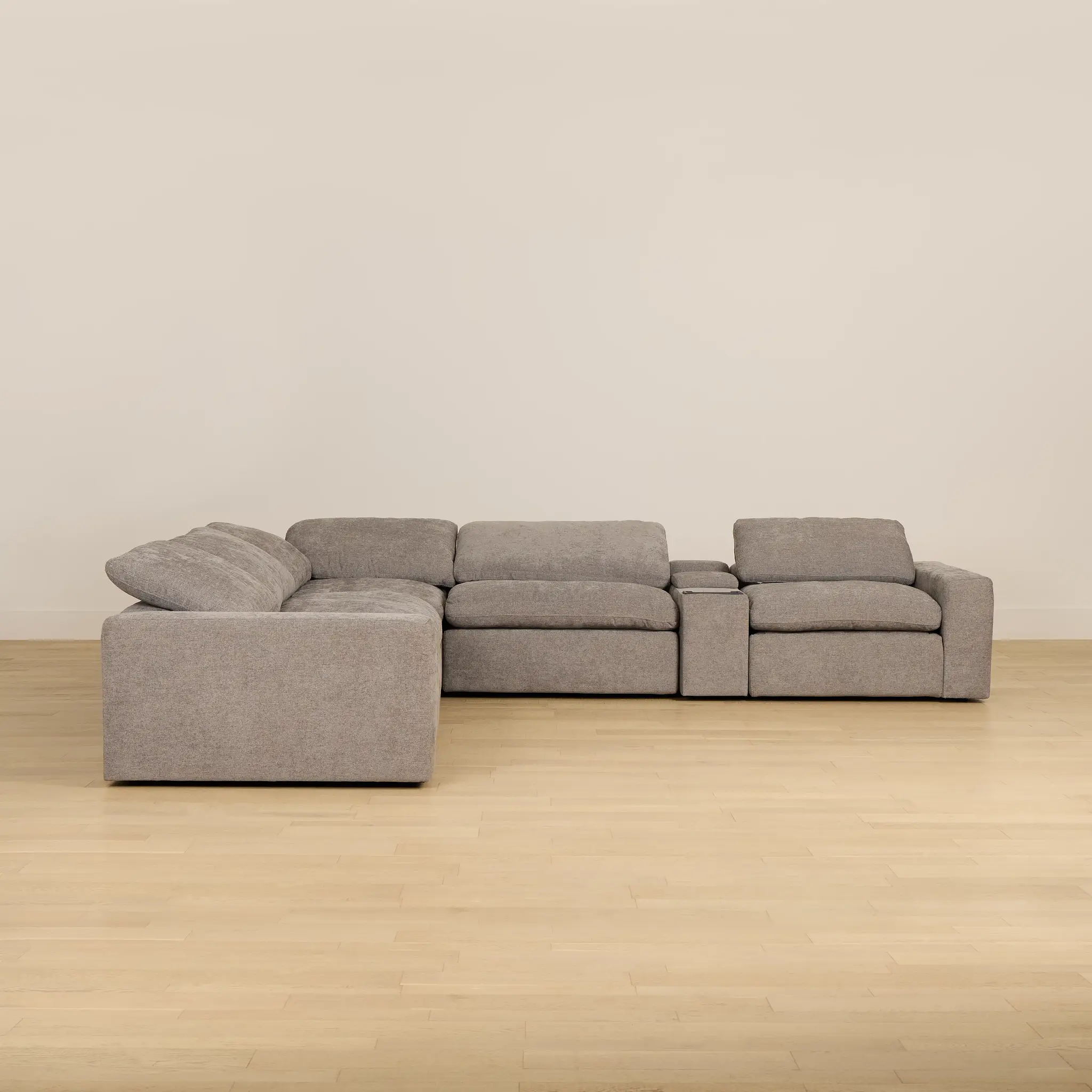 Drift Dark Gray Fabric Medium Triple Power 2-arm Sectional Drift Dark Gray Fabric Medium Triple Power 2-arm Sectional