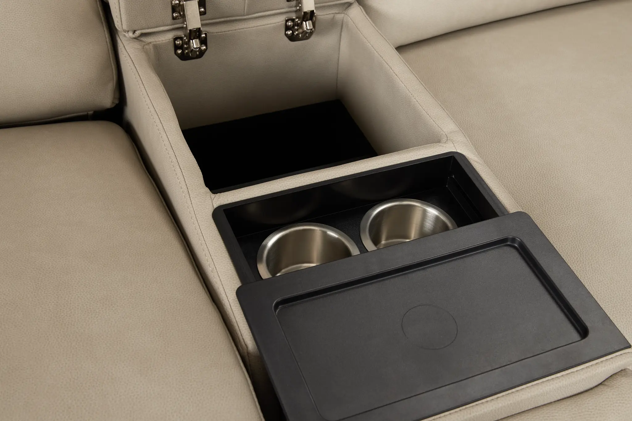 Melody Light Gray Storage Small Dual Power Right Chaise Sectional Melody Light Gray Storage Small Dual Power Right Chaise Sectional