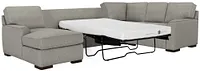 Austin Gray Fabric Left Chaise Memory Foam Sleeper Sectional