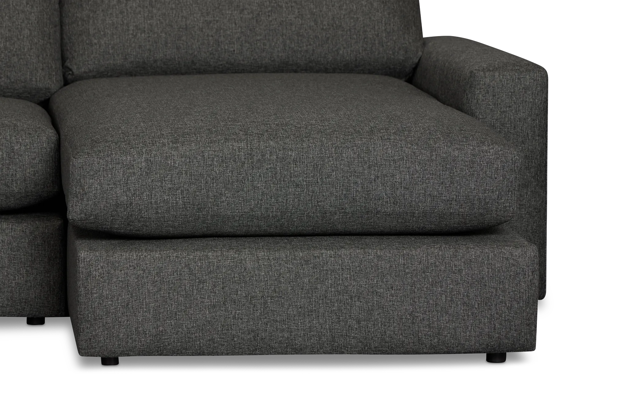 Brantley Dark Gray Fabric Large Right Chaise Sectional