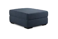 Edgewater Elevation Dark Blue Ottoman