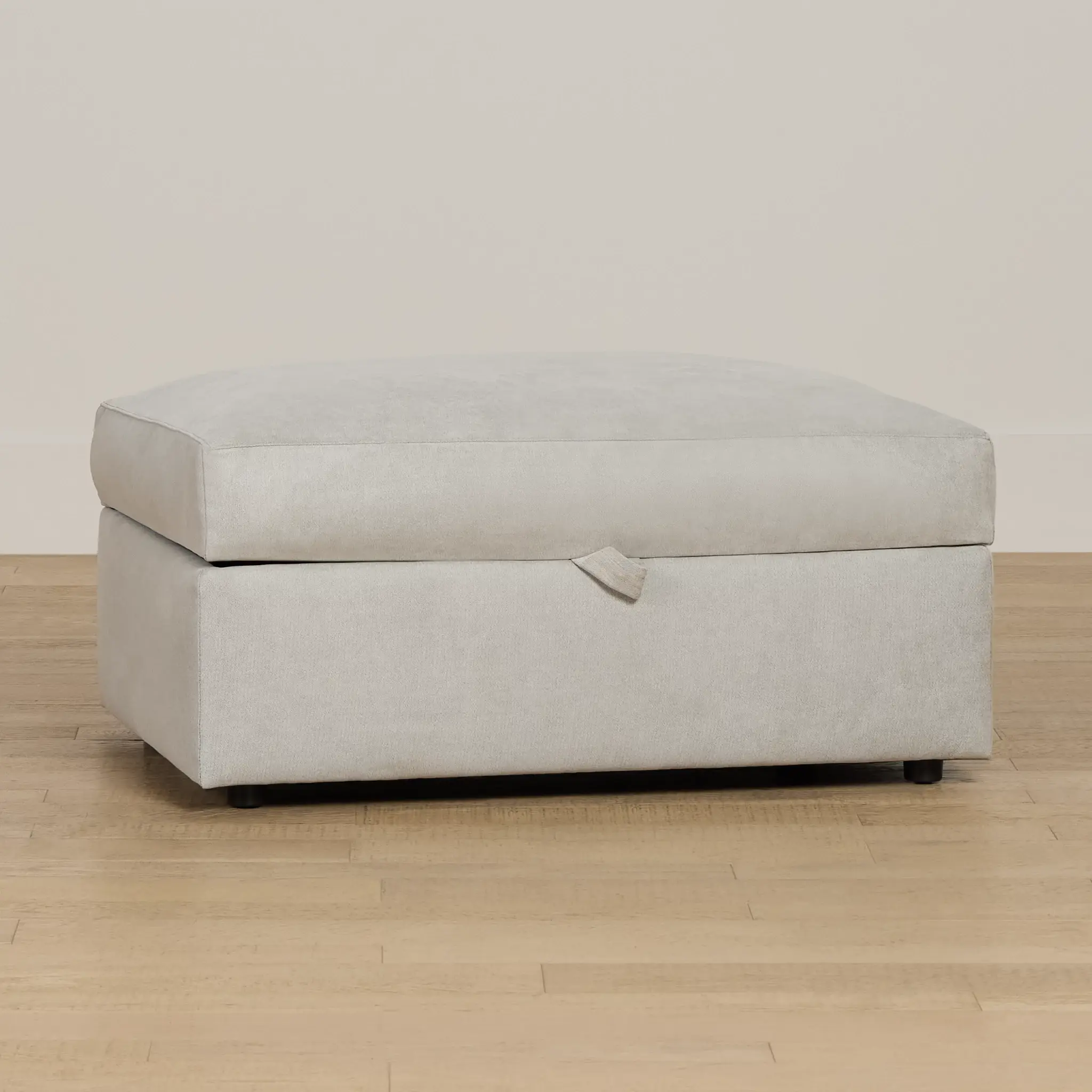 Hudson Gray Fabric Storage Ottoman Hudson Gray Fabric Storage Ottoman