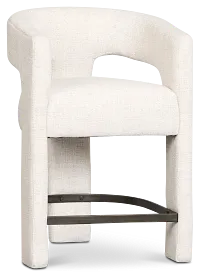 Sedona Light Gray Fabric 24" Upholstered Barstool