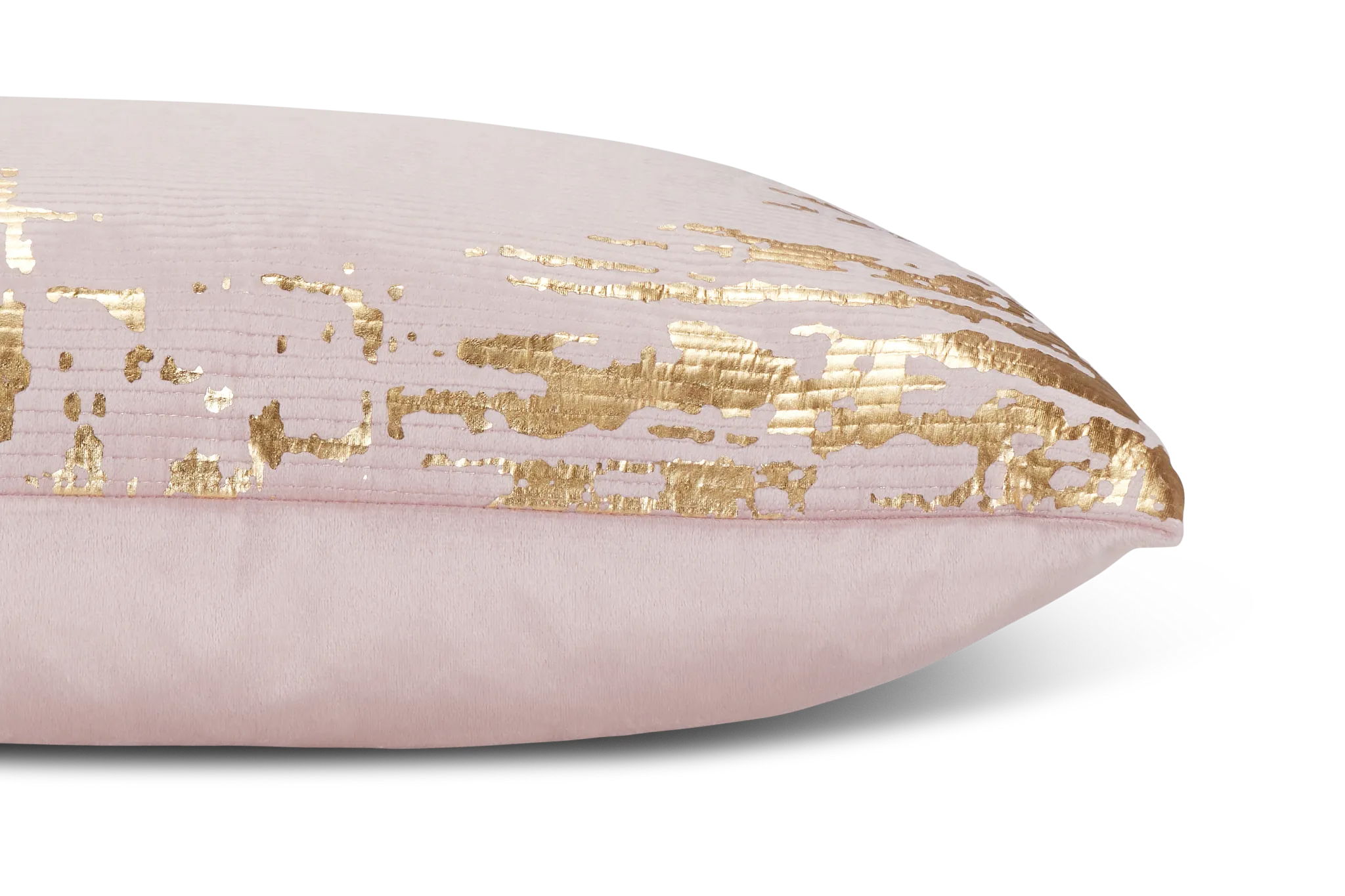 Langley Light Pink Velvet Lumbar Accent Pillow