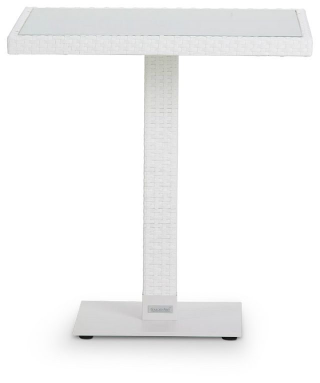 Lisbon2 White 27" Square Table