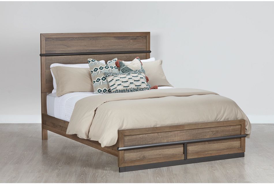 Boulder Mid Tone Panel Bed Bedroom Beds City Furniture