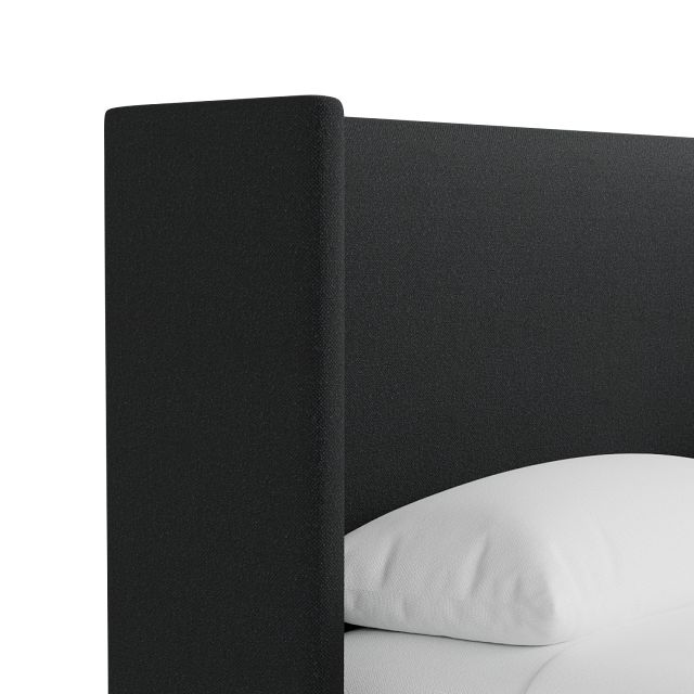 Captiva Elite Black 48" Upholstered Shelter Bed