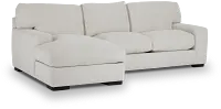 Veronica White Down Left Chaise Sectional