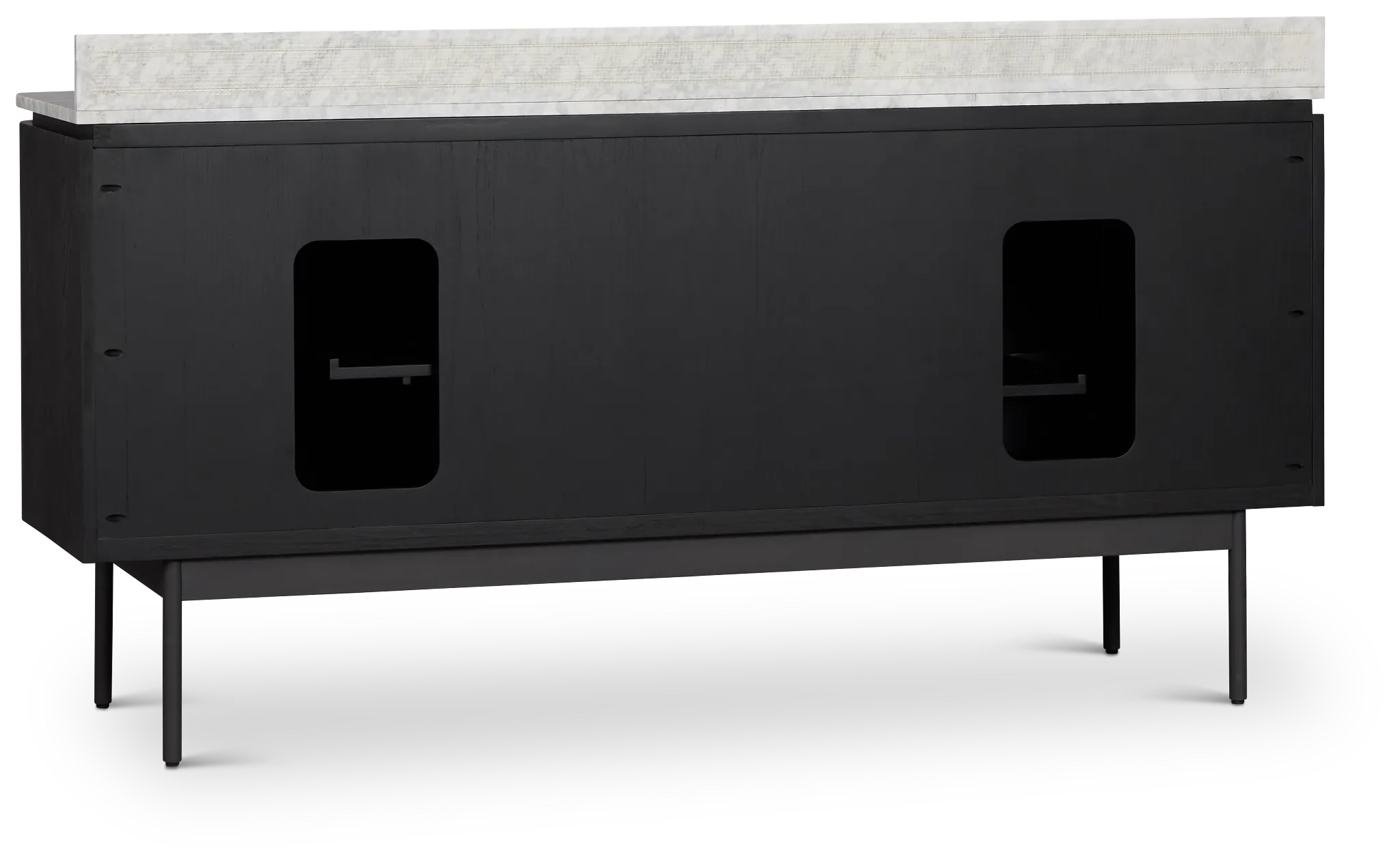 Nomad Black 72" Double Bathroom Vanity