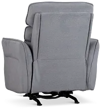 Preston Gray Fabric Power Recliner With Heat And Massage