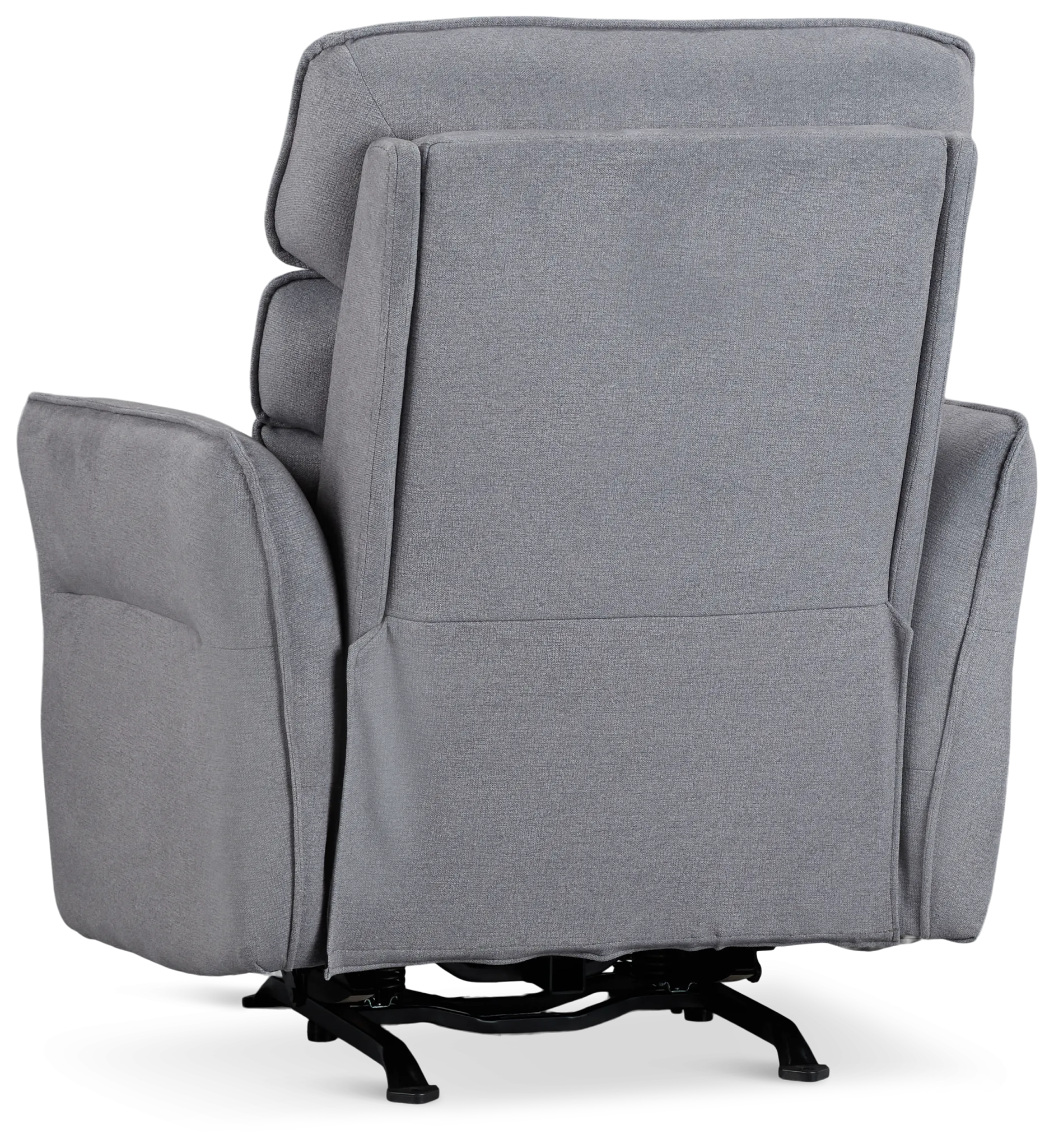 Preston Gray Fabric Power Recliner With Heat And Massage