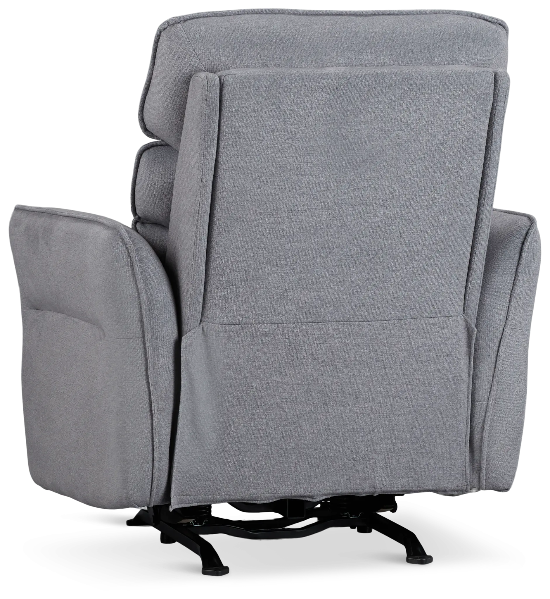 Preston Gray Fabric Power Recliner With Heat And Massage Preston Gray Fabric Power Recliner With Heat And Massage