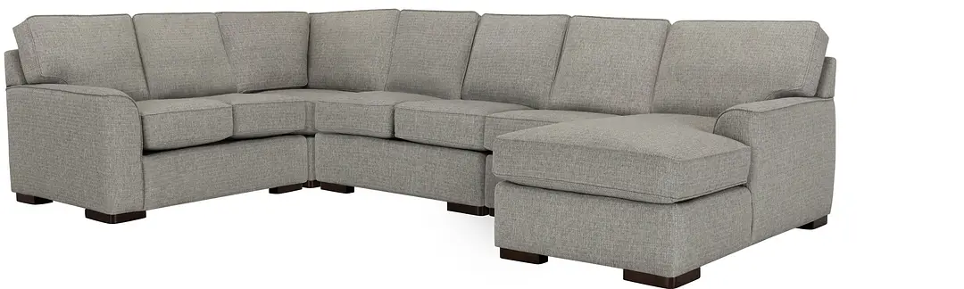 Austin Gray Fabric Large Right Chaise Sectional Austin Gray Fabric Large Right Chaise Sectional