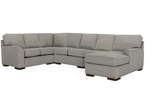 Austin Gray Fabric Large Right Chaise Sectional