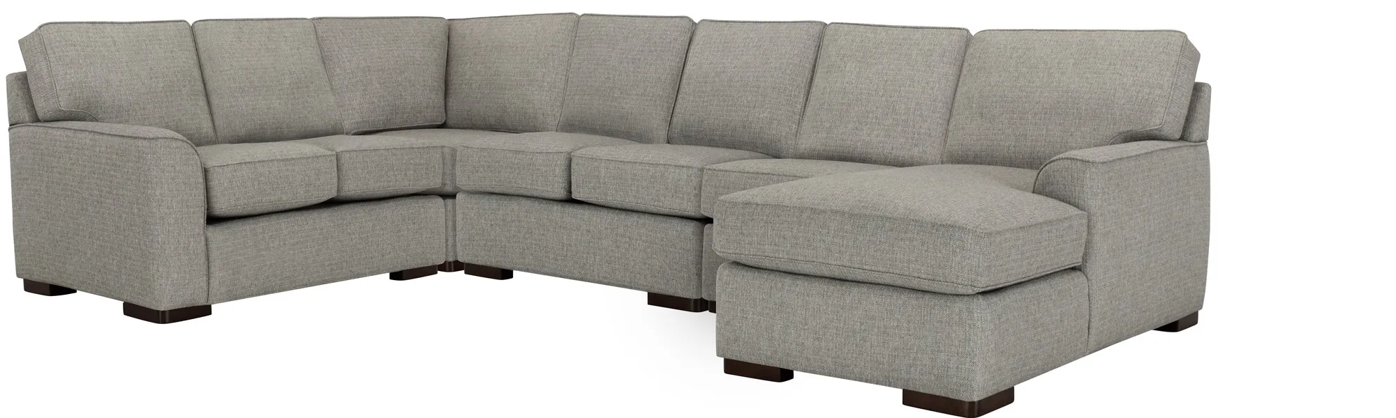 Austin Gray Fabric Large Right Chaise Sectional