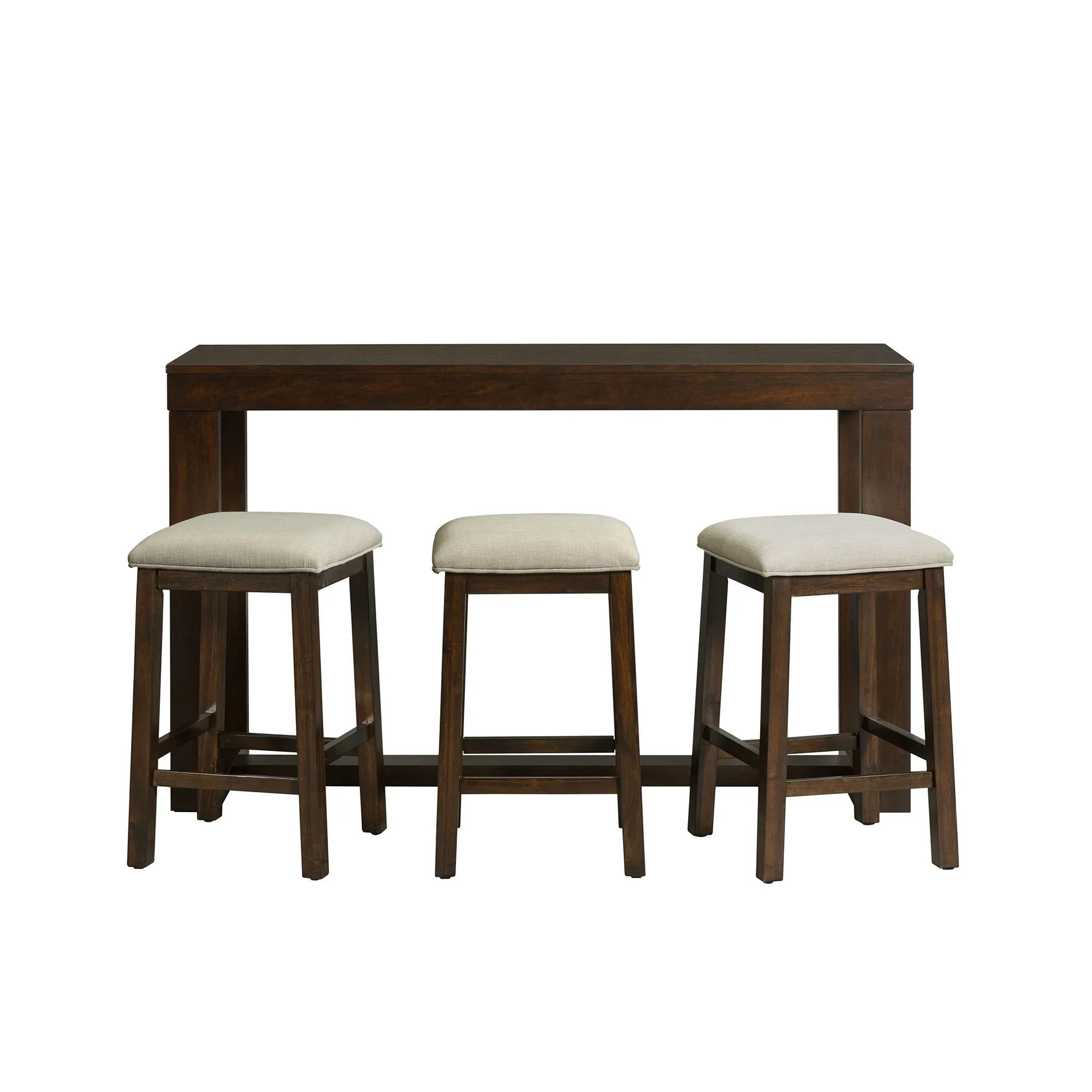 Aldo Dark Tone Sofa Table With 3 Stools