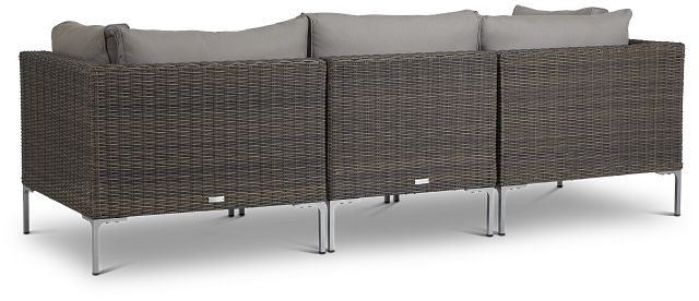 Tulum Gray Woven Modular Sofa