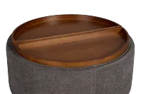 Kristen Dark Gray Large Storage Accent Ottoman