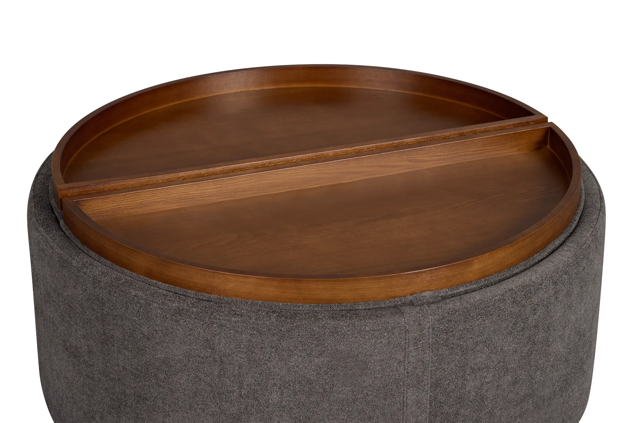 Kristen Dark Gray Large Storage Accent Ottoman