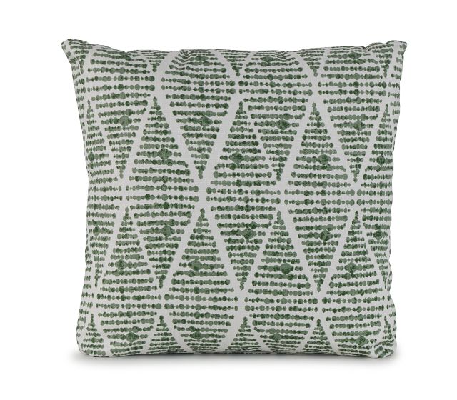 Foster Green 20" Indoor/outdoor Square Accent Pillow