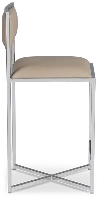 Amalfi Taupestnl Steel 24" Upholstered Barstool