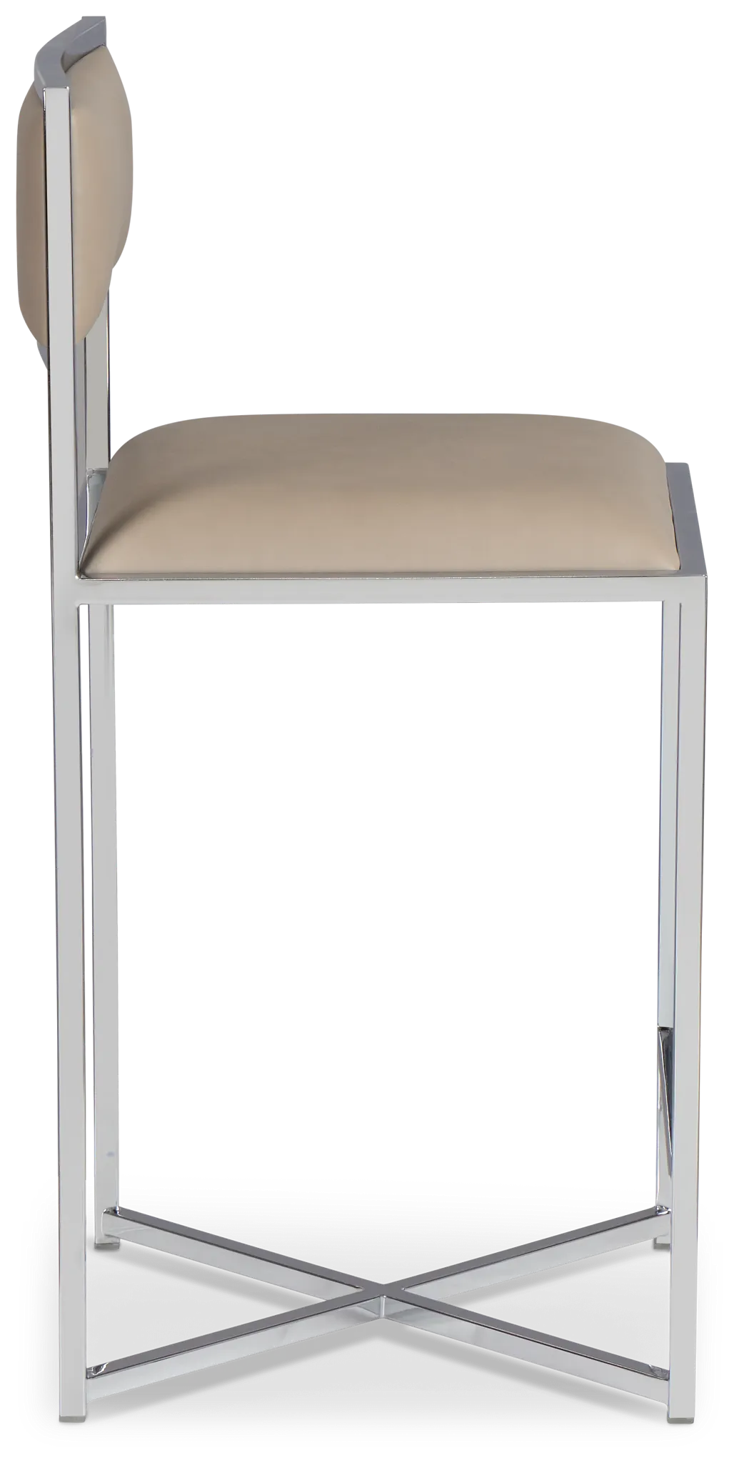 Amalfi Taupestnl Steel 24" Upholstered Barstool