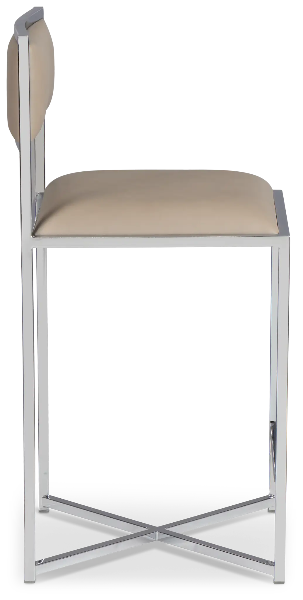 Amalfi Taupestnl Steel 24" Upholstered Barstool Amalfi Taupestnl Steel 24" Upholstered Barstool
